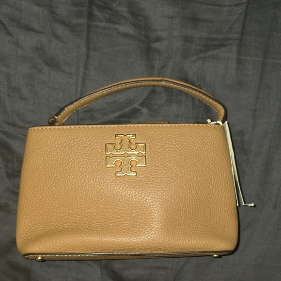 Tory Burch Handbags - Tory Burch Britten Micro Satchel Tiramisu Color